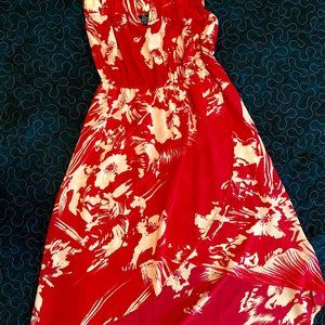 Angie high-low floral wrap dress